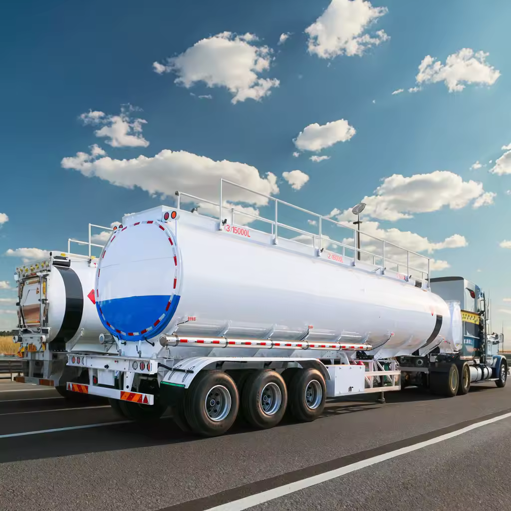 Diesel fuel delivery tanker truck
